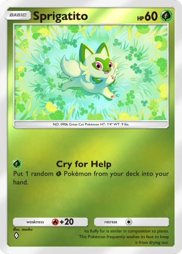 Sprigatito (a4b-050) card in Pokémon TCG Pocket