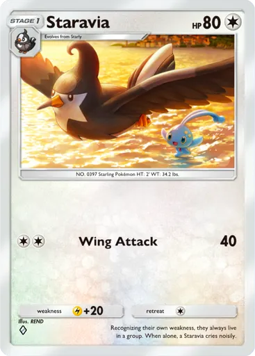 Staravia (a2-133) card in Pokémon TCG Pocket