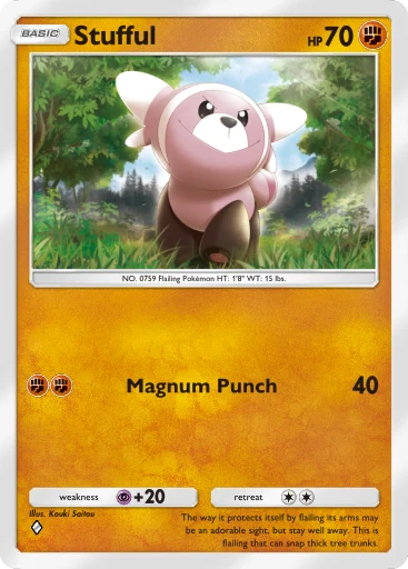 Stufful (b1-141) card in Pokémon TCG Pocket