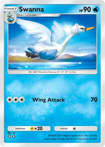 Swanna (a1-086) card in Pokémon TCG Pocket