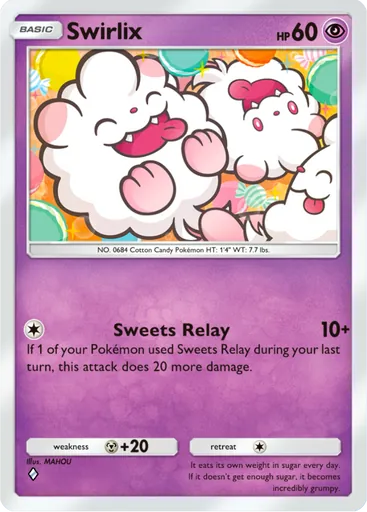 Swirlix (a3b-031) card in Pokémon TCG Pocket