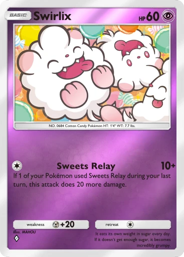 Swirlix (a4b-174) card in Pokémon TCG Pocket