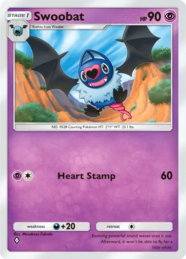 Swoobat (a1-134) card in Pokémon TCG Pocket
