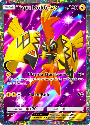 Tapu Koko ex (a3a-077) card in Pokémon TCG Pocket