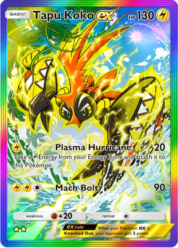 Tapu Koko ex (a3a-084) card in Pokémon TCG Pocket