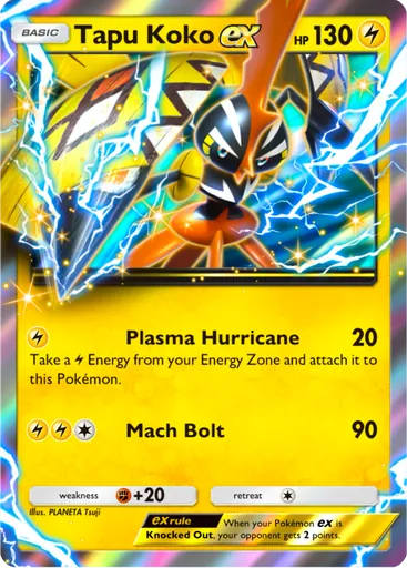 Tapu Koko ex (pa-084) card in Pokémon TCG Pocket
