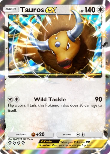Tauros ex (b1-183) card in Pokémon TCG Pocket