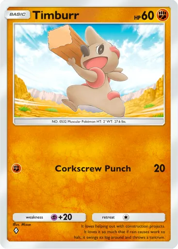 Timburr (a3-094) card in Pokémon TCG Pocket