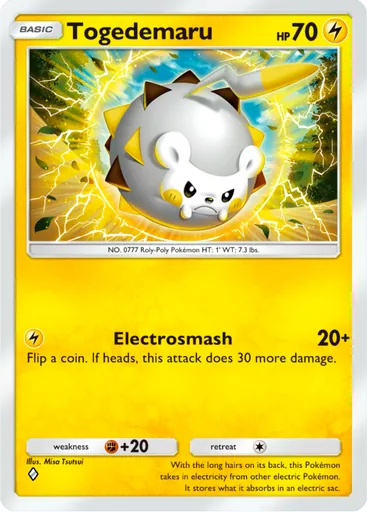 Togedemaru (a3-067) card in Pokémon TCG Pocket