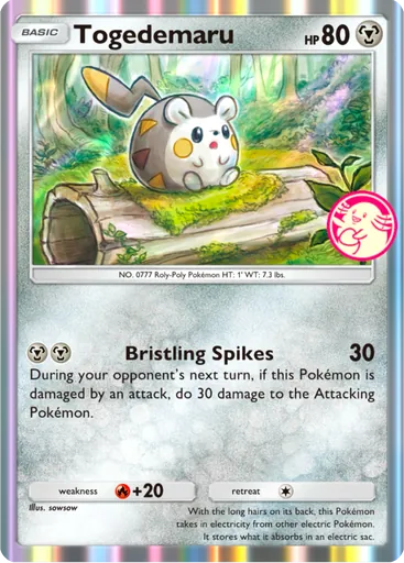Togedemaru (pa-090) card in Pokémon TCG Pocket