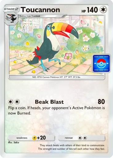 Toucannon (pa-073) card in Pokémon TCG Pocket