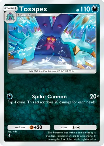 Toxapex (a3-116) card in Pokémon TCG Pocket
