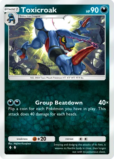 Toxicroak (a2-108) card in Pokémon TCG Pocket