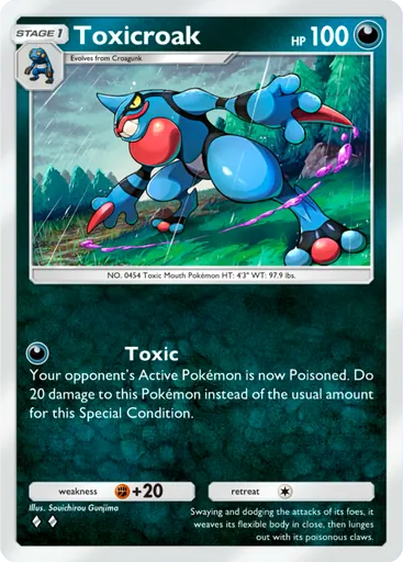 Toxicroak (a2a-052) card in Pokémon TCG Pocket