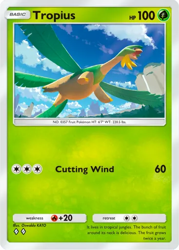 Tropius (a3b-001) card in Pokémon TCG Pocket