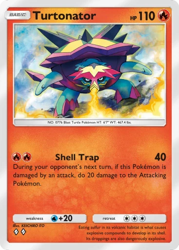 Turtonator (b1-047) card in Pokémon TCG Pocket