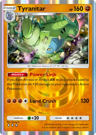 Tyranitar (a2a-041) card in Pokémon TCG Pocket