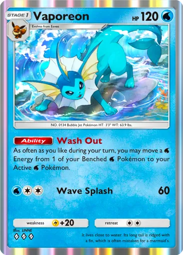 Vaporeon (a1a-019) card in Pokémon TCG Pocket