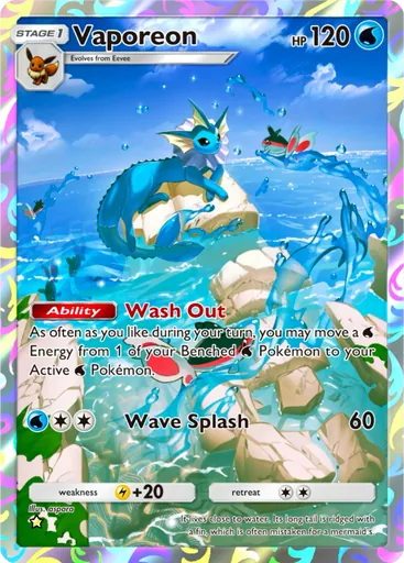 Vaporeon (a1a-072) card in Pokémon TCG Pocket