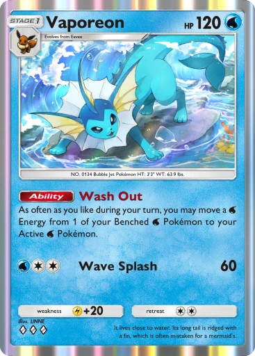 Vaporeon (a4b-099) card in Pokémon TCG Pocket