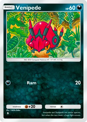 Venipede (a1a-053) card in Pokémon TCG Pocket