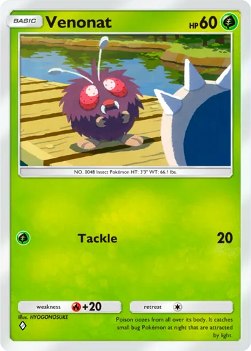 Venonat (a1-016) card in Pokémon TCG Pocket