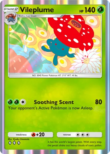 Vileplume (a1-013) card in Pokémon TCG Pocket