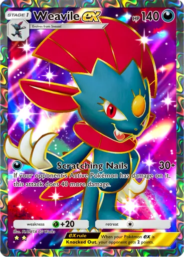 Weavile ex (a2-186) card in Pokémon TCG Pocket