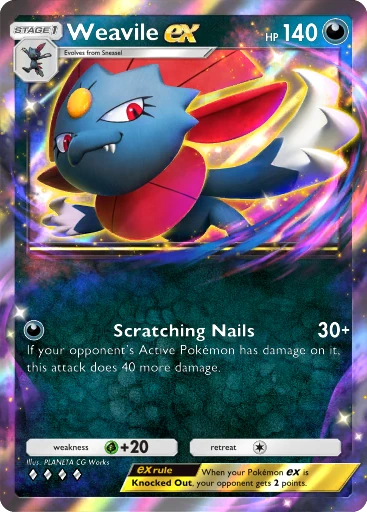 Weavile ex (a4b-244) card in Pokémon TCG Pocket