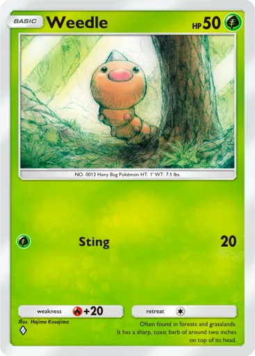 Weedle (a1-008) card in Pokémon TCG Pocket