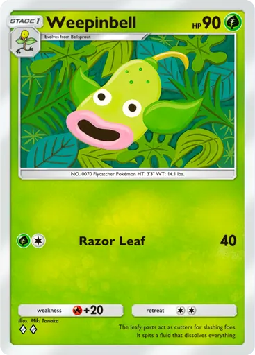 Weepinbell (a1-019) card in Pokémon TCG Pocket