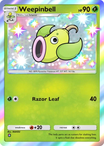 Weepinbell (b1-288) card in Pokémon TCG Pocket