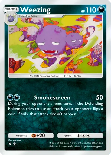 Weezing (a1a-050) card in Pokémon TCG Pocket