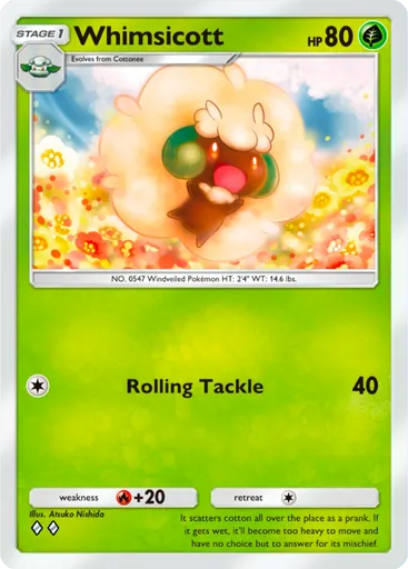 Whimsicott (a1-028) card in Pokémon TCG Pocket
