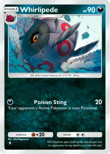 Whirlipede (a1a-054) card in Pokémon TCG Pocket