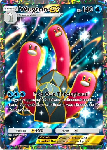 Wugtrio ex (a2b-081) card in Pokémon TCG Pocket