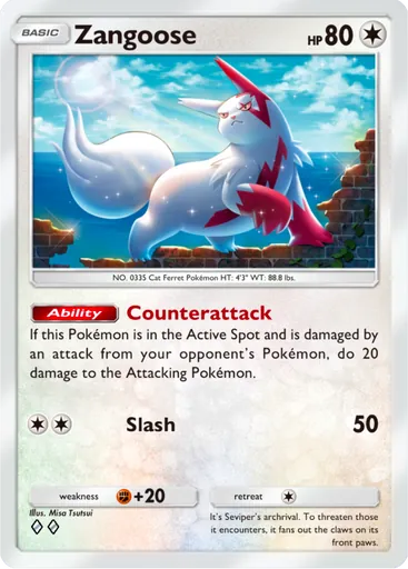 Zangoose (a4a-065) card in Pokémon TCG Pocket